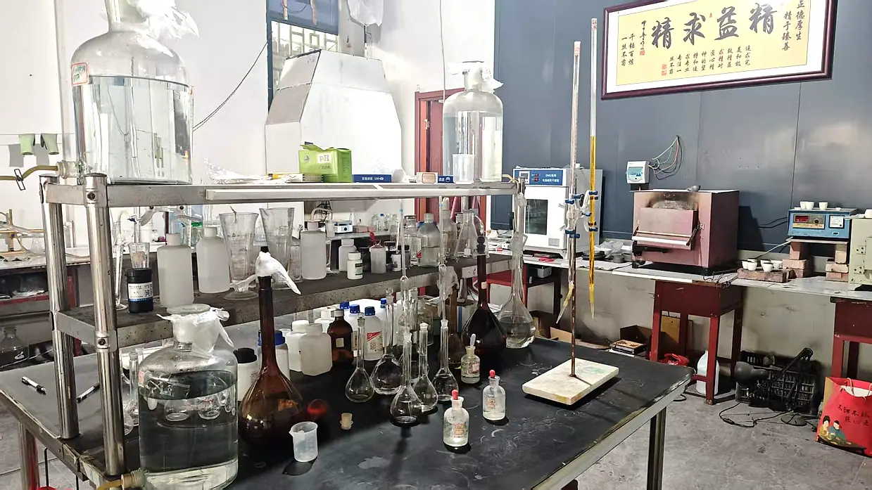 Titration and volumetric glassware for wet chemical analysis of raw materials and finished product
